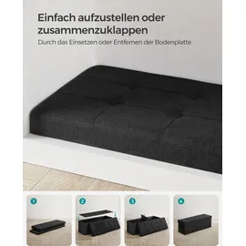 Songmics Sitzbank Truhenbank Schwarz 38 x 110 x 38 cm
