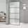 vidaXL Duschwand für Walk-In Dusche Schwarz 100x195 cm ESG Mattiert