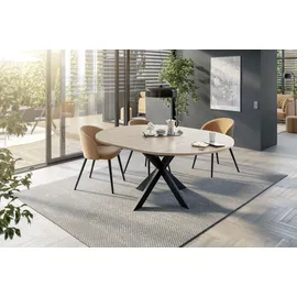 Mäusbacher Ausziehtisch 110 x 76 x 110 cm schwarz