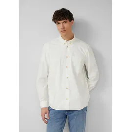 s.Oliver Regular Fit: Langarmhemd mit Garment Dye und Button-Down-Kragen - creme - XL