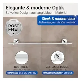 Wenko Handtuchhalter Uno Isera silber, 1 St.