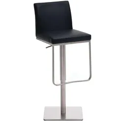 CLP Barhocker Panama Kunstleder schwarz/edelstahl