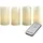 X4-LIFE 701973 LED-Echtwachskerze 4er Set mit Fernbedienung