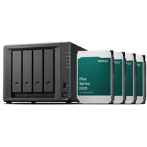 Synology DS425+ 4-Bay Diskstation NAS (Intel Celeron J4125 4-Core 2GB Ram 2xRJ-45 1GbE LAN-Port) 16TB Bundle mit 4X HAT3300-4T