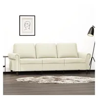 VidaXL 3-Sitzer-Sofa Creme 180 cm Samt