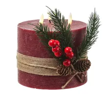 MARELIDA XXL LED Kerze 15 cm rot