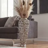FineBuy Vase in Silber / Aluminium / 31x31x85 | Gr.: onesize
