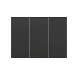 meinSchrank Schwebetürenschrank Regina 301 x 223 x 68 cm Weiß/Beige/Grau/Schwarz