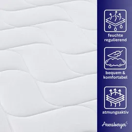 Arensberger Taschenfederkern Matratze mit Schaumstoff Schicht - H2 H3 Mittelfest – 7 Zonen - Federkern - Liegekomfort 180x200cm