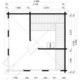 FinnTherm Gartensauna Sandor-70, 70 mm Wandstärke (400 x 400 cm)