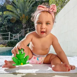 FREDS SWIM ACADEMY Freds Swim Nappy Schwimmwindel, wiederverwendbar, blau, Größe 2: 9-16 kg