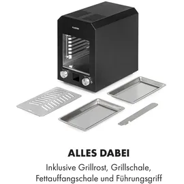 Klarstein Hannibal Hochtemperaturgrill Indoor 2.200W 850°C Edelstahl schwarz