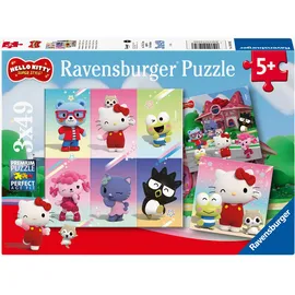 Ravensburger Kinderpuzzle 3x49 Teile - Hello Kitty - Abenteuer in Cherry Town