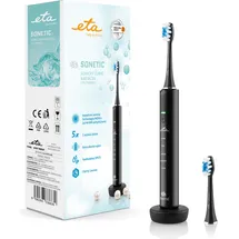 ETA Sonetic elektrische Schallzahnbürste schwarz + 2. Handstück schwarz