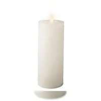 Lumineo LED Wachskerze 19 cm Ø 7 cm weiß