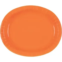 8 ovale Teller orange