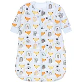 TupTam Baby Schlafsack 2,5 TOG – Ganzjahr, abnehmbare Ärmel, Farbe: fuchs regenbogen umstülpbarer fuß, Kinder Größe: 80-86 - 80-86