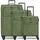 Redolz Essentials 12 Koffer-Set 3-tlg. grün/ polyester