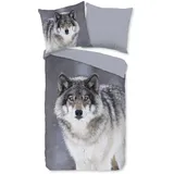 Muller Textil Wolfie grau 200 x 200 cm + 2 x 80 x 80 cm