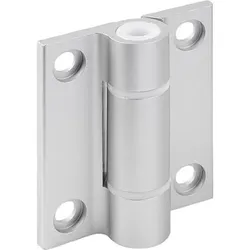 SCHARNIER OHNE FEDER, OHNE STOPFEN A=55, B=65, ALUMINIUM FARBLOS ELOXIERT