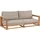 Beliani TIMOR Gartensofa 2-Sitzer braun/grau/beige