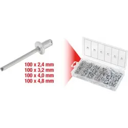 KS Tools Sortiment Blindnieten, 400-teilig