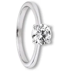 Goldring ONE ELEMENT "Zirkonia Ring aus 333 Weißgold" Gr. 50, silber, Fingerringe, Damen, 50,mit Zirkonia, Weißgold 333, Damen Gold Schmuck