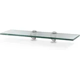 Tolletour - Glasregal Wandregale mit Halterung Glasboden Badregal Bad Ablage Glasablage Regal Glas Badablage Glasscheibe Halterung Regale Klarglas