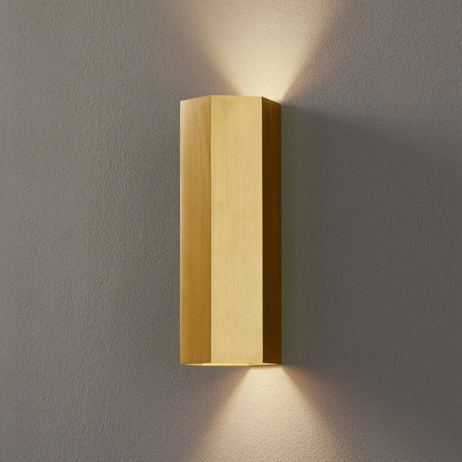 Wever & Ducré Lighting Wandlampe Hexo mini, dimmbar, messing / gold, für Wohn- / Esszimmer, Aluminium, Modern, Wandleuchte, Wandlampe Innen - 7.7 cm - 7.7 cm - 20 cm
