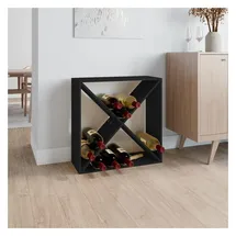 vidaXL Weinregal 62 x 25 x 62 cm Schwarz