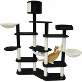 Kratzbaum Landschaft Catwalk schwarz / beige deckenhoch - 195 cm - Schwarz