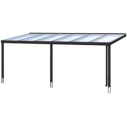 SKANHOLZ Terrassenüberdachung »Garda«, Breite: 648 cm, Dach: Polycarbonat (PC), schiefergrau