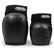 Rekd Protection Heavy Duty Double Pad Set - Black / Black - M
