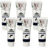 Dehner Lieblinge Katzensnack, Leckerli Creme zuckerfrei, für ausgewachsene Katzen, Lachs, 6 x 75 g (450 g)