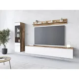 INOSIGN Wohnwand »VERA I«, (Komplett-Set, 3 St.), Mediawand 230 cm, Vitrine mit Verglasung, stehend und hängend beige