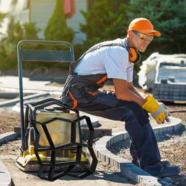 Relaxdays Gehwegform 2er Set, DIY Gestaltung von Gartenwegen, zum Selbstgießen, HxBxT: 4x32x32 cm, Kunststoff, schwarz