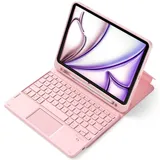 Inateck Hülle mit Tastatur für iPad 10/11 Gen. A16 2025, Air 11 Zoll M3/M2 (2025/2024), Pro 11 Rosa