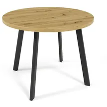 Feldmann-Wohnen Esstisch Yavin 100 / 176 cm ausziehbar Braun/Gold