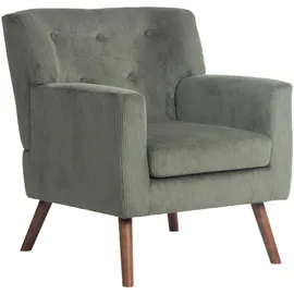 deluke Loungesessel MUSCAT Cord 72 x 80 x 74 cm Grün