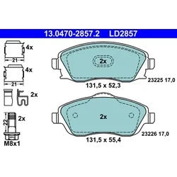 ATE 13.0470-2857.2 Bremsbelagsatz, Scheibenbremse ATE Ceramic
