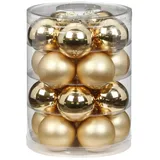 MAGIC by Inge Magic Weihnachtskugeln Glas 6cm, 20 STK. Christbaumkugeln (Brokat Gold Glanz Matt)