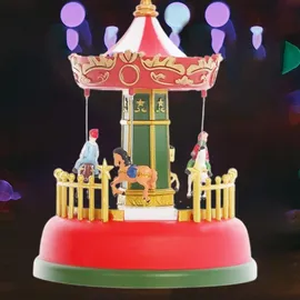 flammkraft Mini Weihnachts-Spieluhr Leuchtendes Musikkarussell Riesenrad