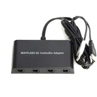 Gamecube Controller Adapter für Nintendo Wii U und PC USB mit 4 Slots