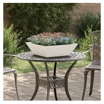 vidaXL Garten-Pflanzgefäß 50 x 50 x 15 cm Weiß