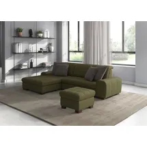 sit&more Eckcouch Mikrofaser 2-Sitzer Grün