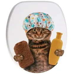 Sanilo WC-Sitz, BxL: 37,7 x 47 cm, Shower Cat - braun