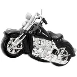 SIKORA Chopper Motorrad schwarz besondere Weihnachtskugel Glas Christbaumschmuck Deko Figur Weihnachten Anhänger Ornament - Trend Line - BS910