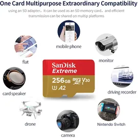 SanDisk Extreme microSDXC UHS-I U3 A2 + SD-Adapter 128 GB
