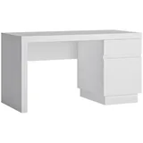 Lomadox Schreibtisch 135 cm breit, in weiß Hochglanz, B/H/T ca. 135/75/65 cm