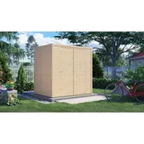 Bikebox Geräteschrank Fiete 2 18 mm natur Fahrradgarage Fahrradbox Holz